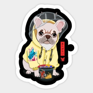 Frenchie Noodle Love Sticker